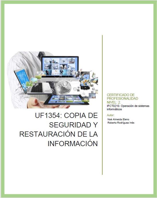 UF1354: Copia de seguridad y restauración de la información